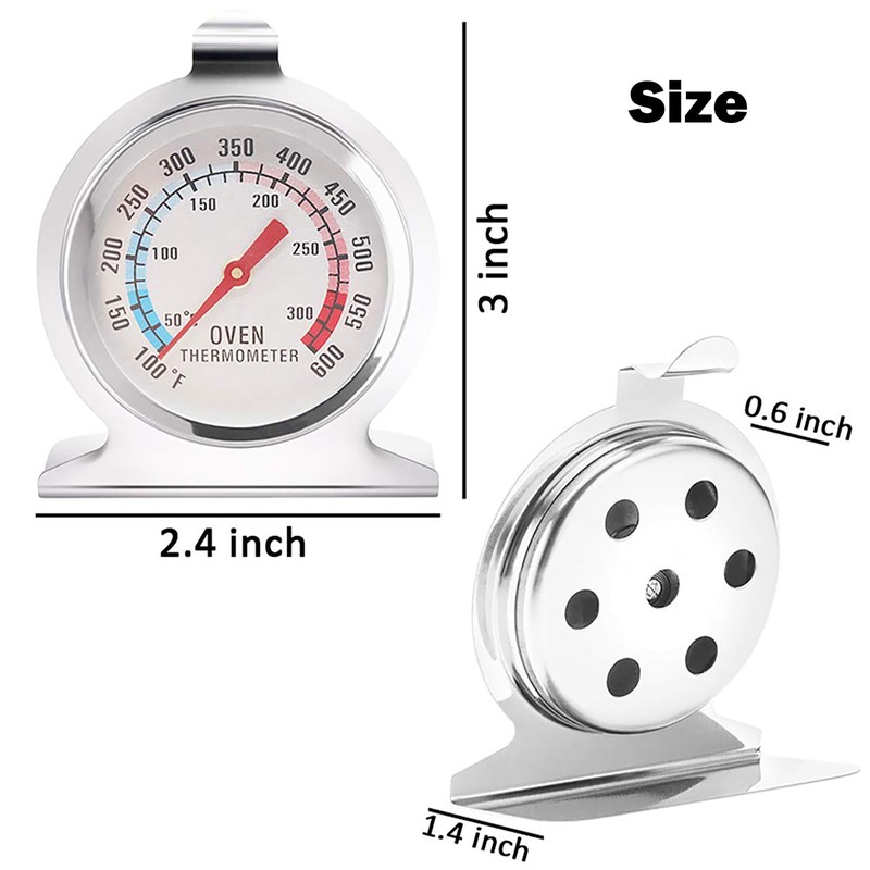 Oven Thermometers, Large Dial Oven Grill Monitoring Cooking Thermometer with