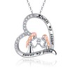 LYTOPTOP Heart Necklace Women's 925 Chains Sister Silver Chain Friends