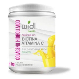 Colágeno Hidrolizado Sabor Piña 1 Kg con Biotina y Vitamina C Widl Health