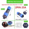 MiJunHD No Soldering Screw Crimping LD20 Rear Nut Aviation Connector,