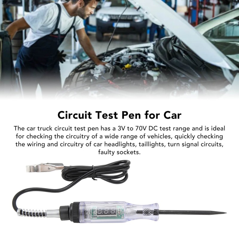 Car Truck Circuit Test Pen 3V to 70V Bi Directional