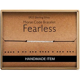 Monily Inspirational Gifts for Women Fearless Bracelet for Women Morse Code Bracelet for Women Fearless Jewelry for Women