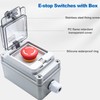 mxuteuk 1NC 1NO E-Stop Switches with Box Red Mushroom Emergency