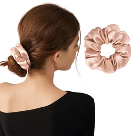 Utukky Silk Hair Rubber Silk Scrunchy Volume, Stylish, Adult 100% Natural Silk, 6A Class, Hair Accessories, Hair Accessories, Anti-Static, Gentle on Hair, Mature Gift, Set of 1