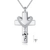 SHEAISRS Cremation Jewelry for Ashes Necklace Cross Urn Necklace with