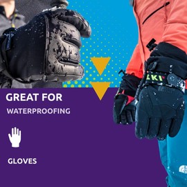 Nikwax Glove Proof High Performance Waterproofing Treatment Restores DWR Water Repellency for Leather, Fabric, Synthetic, Insulated, Gloves and Mittens, Revives Breathability and Protects Grip