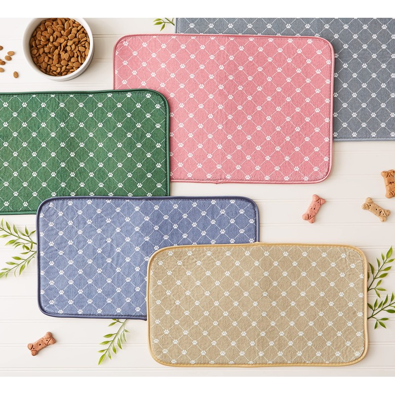 Bone Dry Machine Washable, Ultra Absorbent Pet Mat, 12x18, Rose