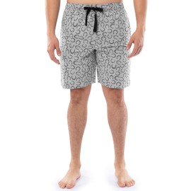 Wrangler Men's Printed Jersey Knit Pajama Sleep Shorts, Grey/Horseshoe, Large