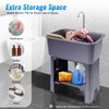 CUBELLIN Utility Sink Laundry Tub 48L Freestanding Utility Sink with