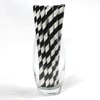 Black & White Striped Paper Straws (10mm x 200mm) -