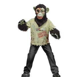 Zombie Chimp Costume Child Size (Large 12-14) Green