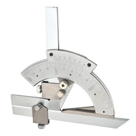 Utoolmart 0-320°Universal Stainless Steel Vernier Bevel Protractor, for Woodworking, Carpenter, Construction, DIY Precision Angle Measuring Finder Ruler Tool 1 Pcs