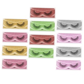 FOMIYES 12 Pairs False Set Wispy Lashes Fake for Dancing Kit Para Pestañas Extension Kit Extension Tool Suit Natural 3d Imitation