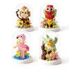 Insgen 4 Bird & Flower Micro Brick Model Sets with
