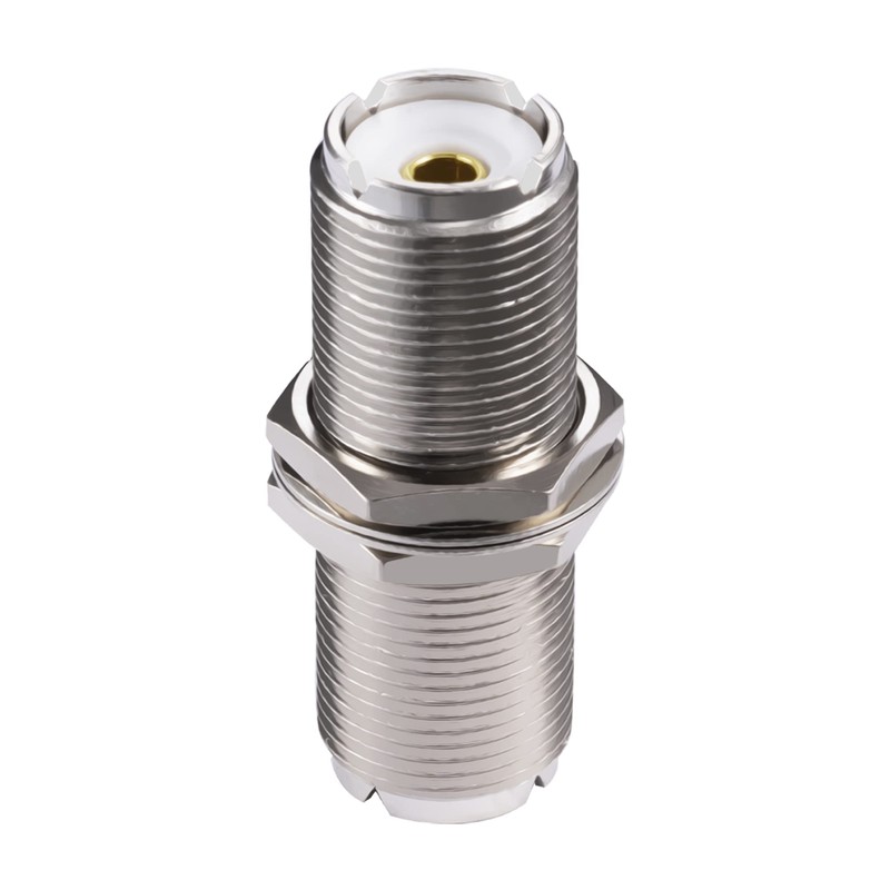 POBADY 2PCS UHF Female SO239 Bulkhead Connectors SO-239 UHF Female