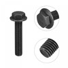 sourcing map M12x60mm Hex Serrated Flange Bolts 10.9 Grade Carbon