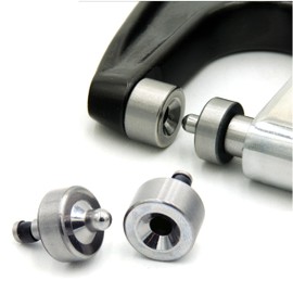 4 Piece Set Spring Back Dimple Die, 100° Countersink. 3/32” 1/8” 5/32” 3/16”. for Sheet Metal Fabrication. Fits Hand and Pneumatic Rivet Squeezers.