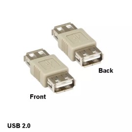 Kentek 10PCS USB 2.0 Type A Female to Female Adapter Extender for PC Laptop Notebook
