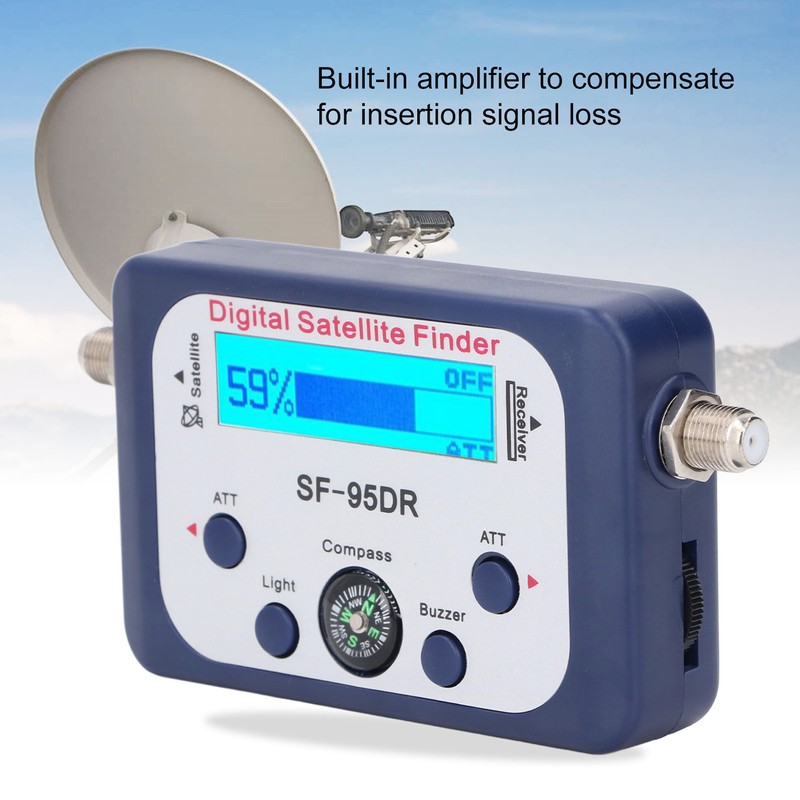 Digital Satellite Signal Finder 950‑2150MHz LCD Display Backlit Portable Satellite