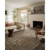 Loloi Magnolia Home by Joanna Gaines Junie Collection JUE-06 Lagoon/Natural 7'-10" x 7'-10", .38" Pile Height, Round Area Rug