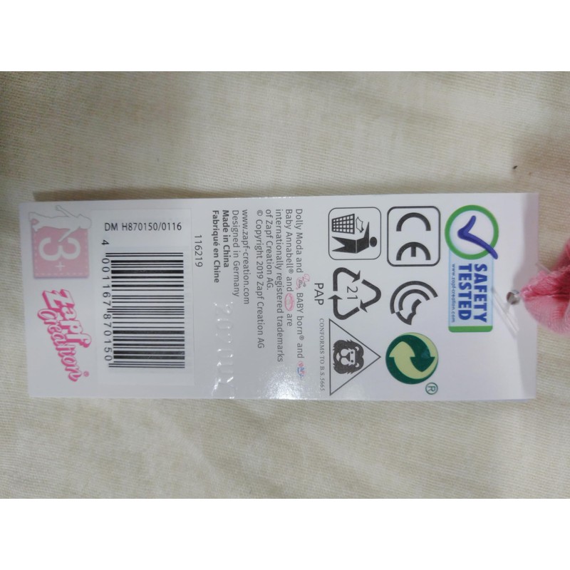 Zapf Creation 870150 Dolly Moda Pyjamas, 30-36 cm