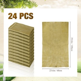 Woanger 24 Pcs Potato Sack Race Bags, Large Seed Sack 24 x 39 Inch for Adults Kids Outdoor Lawn Games, Outdoor Sports Games, Yard, Birthday, Family Reunion, Barbecue, Picnic, Storage