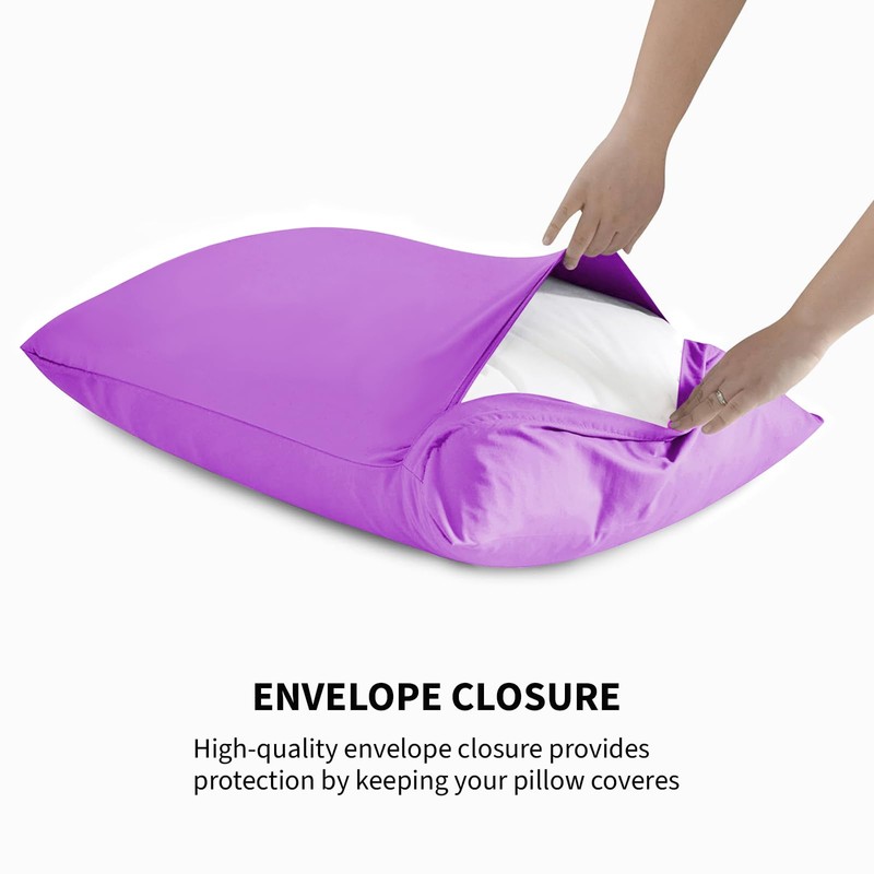Yorkshire Bedding Pillow Cases 2 Pack - Brushed Microfiber Housewife