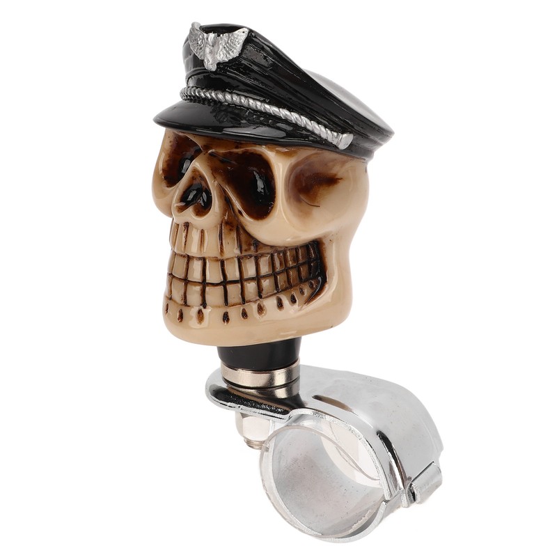 Skull Shape Steering Wheel Spinner 3cm Diameter Metal Resin Turn