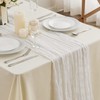 EOWVISN 1Pc Wrinkled Tablecloth, 4Pcs Tablecloth Clip, Muslin Tablecloth, Cheesecloth