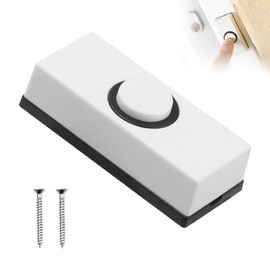 Door Bell Push Buttons, Universal Wired Door Bell Button with 2 Pcs Screws, Wall Mounted Weatherproof Wired Doorbell Button Fits Most Door Chimes (55 * 24 * 14 mm)