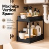 2-Tier Kitchen and Bathroom Organizer Rack – Black Metal Storage