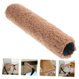Artibetter 1Pair Plush Armrest Covers for Office Chairs Ergonomic Padded Sheepskin Armrest Pads Removable Washable for Cold Winter Protection