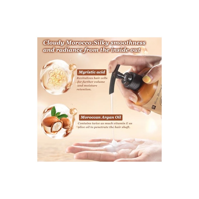 Meanju Long-Lasting Styling Moroccan Volume 300 g, Moroccan Curl Cream,