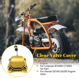 Clear Valve Cover For Predator Non-Hemi 212cc Engine For Coleman BT200X CT200U Go Kart For Honda GX160 GX200 Engine Gold