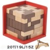 PrfcNL 3D Wooden Puzzle Cube - 3D Wooden Puzzle, T-shaped