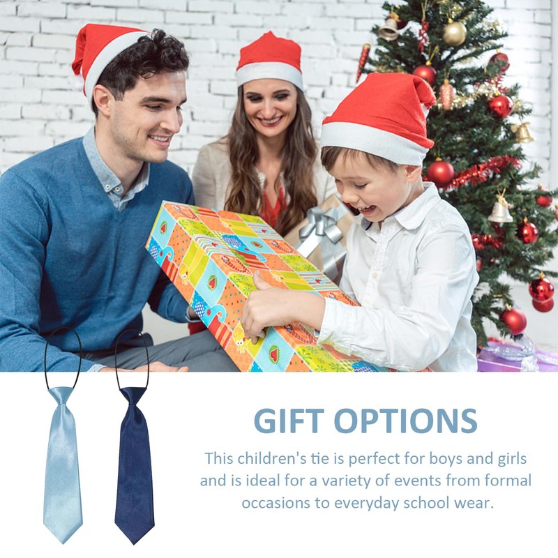 IDNVFY 2 small children's tie, short elastic tie, performance costume