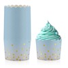 TRUSBER Cupcake Liners for Baking, Standard Size Blue Muffin Paper