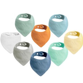 SLOSH Bib Baby Waterproof for Newborns Baby Bib for Babies and Toddlers Boys and Girls Unisex Set Press Stud, blue