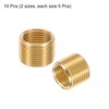 PATIKIL 10pcs M14xM12x10mm M12xM10x10mm Screw Reducing Nut Insert Male to