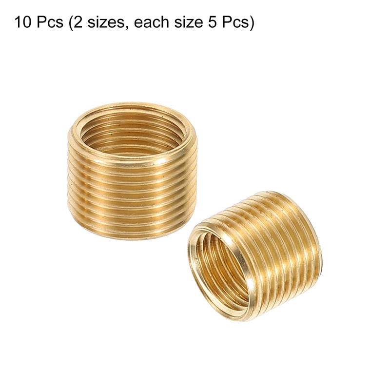 PATIKIL 10pcs M14xM12x10mm M12xM10x10mm Screw Reducing Nut Insert Male to