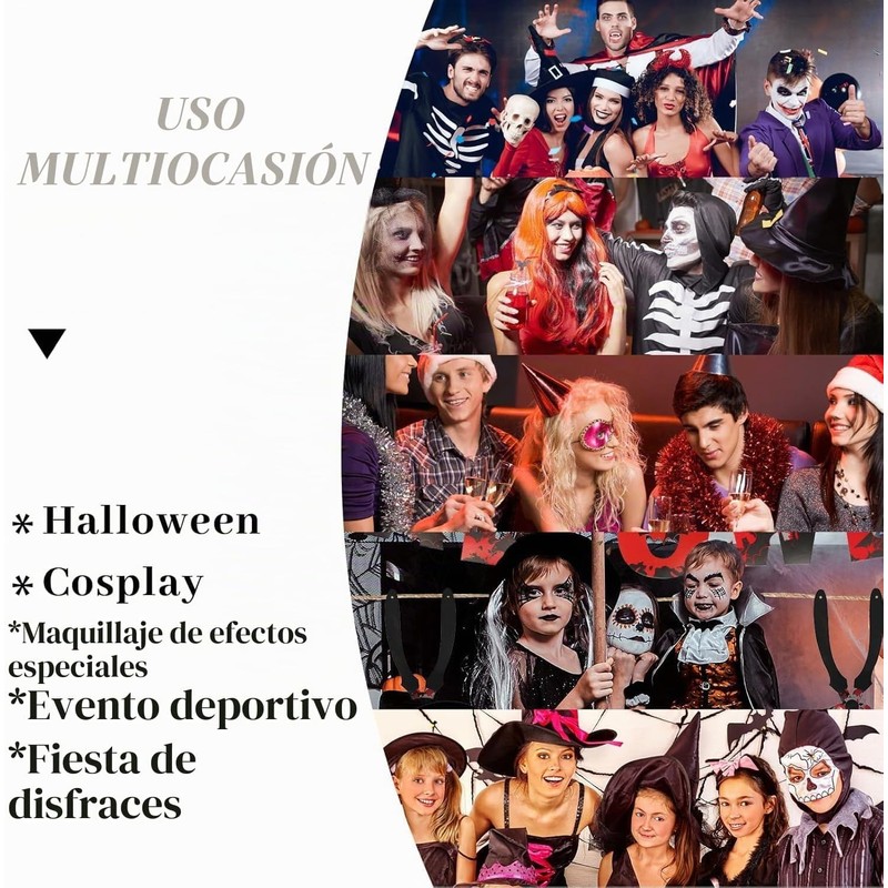 Pintura para Cara Halloween, Pintura Corporal Maquillaje de Halloween