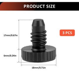 Set of 3 Snooker Cue Butt Protectors, Cue Bottom Cover Pool Rubber Bumper Lightweight Shock Absorbing Caps Compatible with John Parris Peradon Britannia Master Woods Powerglide Accessories