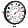 Indoor Outdoor Thermometer Hygrometer - 10 Inch Room Temperature Humidity