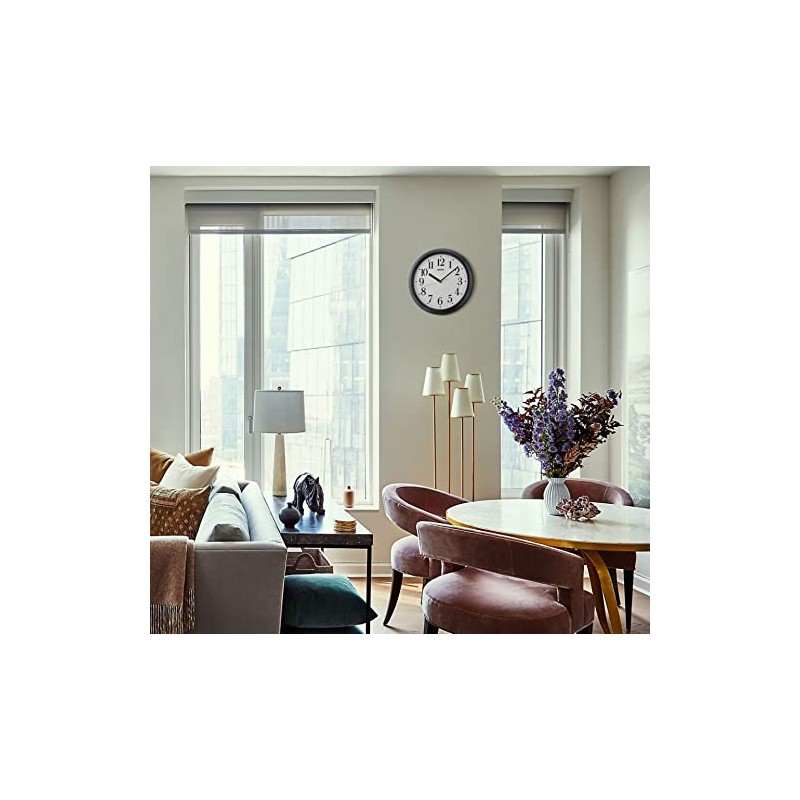 Seiko Yori Wall Clock, Metallic Black