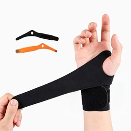 Muñequera Elástica Ultrafina, Negro, 2 Pack Para Lesiones de Muñeca, Artritis y Tendinitis, Alivio Dolor de Muñeca, Para Deportes y Fitness