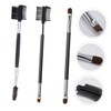 Minkissy Professional Eyebrow Brush Set 3pcs Double-ended Brush Eyebrow Stencil
