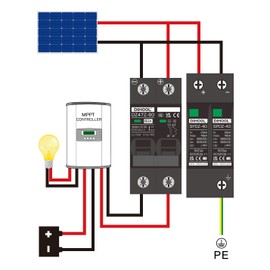 DIHOOL solar pv überspannungsschutz, 2P 40KA 800V dc überspannungsschutz, blitzschutz Surge Protector