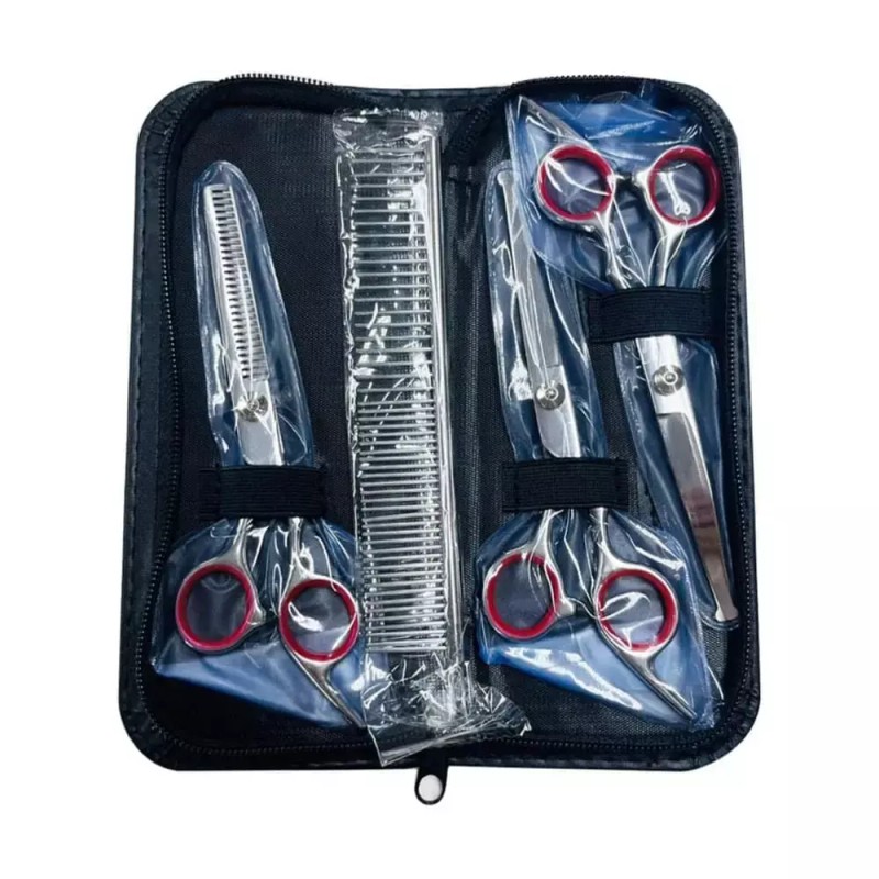 동물 티닝세트 셀프앞머리 털다듬기 헤어컷팅가위 가축 Animal Grooming Set Self