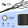 BLIKA 600FT 1/8" Black Stainless Steel Cable, T316 Marine Grade,