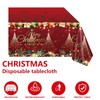 2 Pack Christmas Table Cloth Party,137x274cm Rectangle Large Plastic Tablecloth